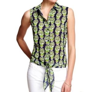 Banana republic button down sleeveless top